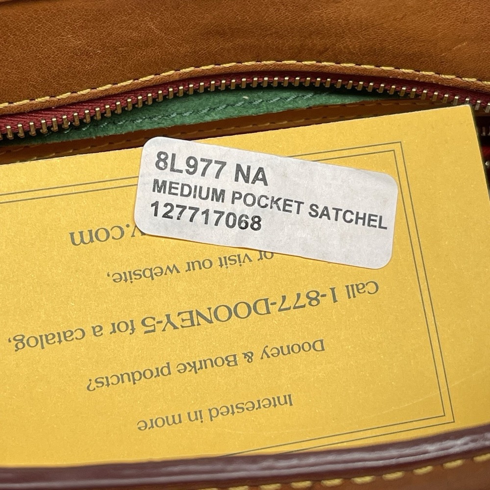 Dooney & Bourke Florentine Medium Pocket Satchel Bag Crossbody Top Handles - Picture 7 of 16